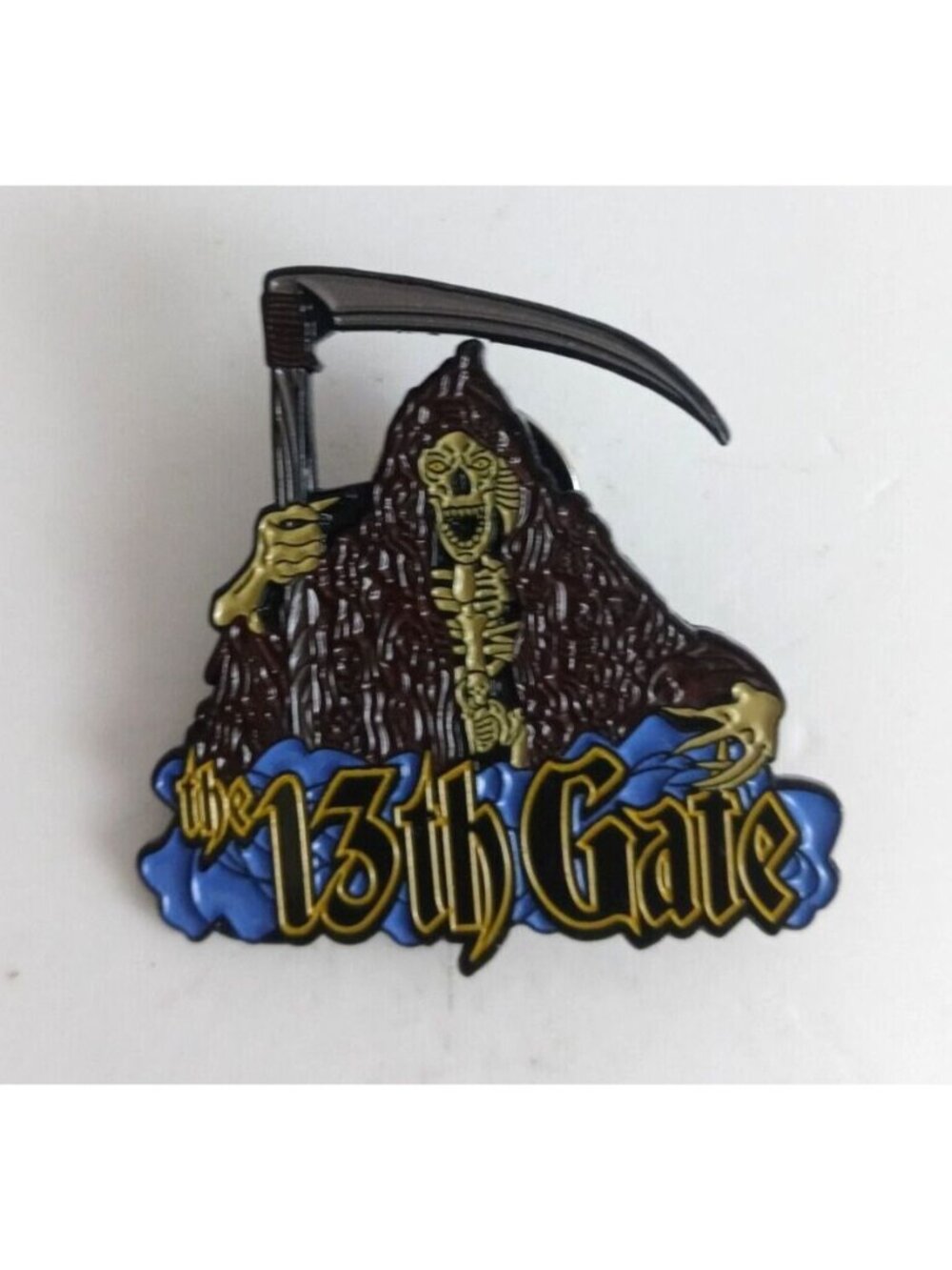 The 13th Gate Grim Reaper With Scyth Enamel Lapel Hat Pin
